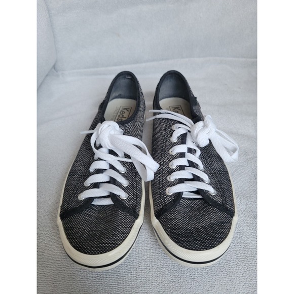 Keds Shoes - Keds Champion Black White Woven Canvas Low Top Sneakers WF56559 Womens 7